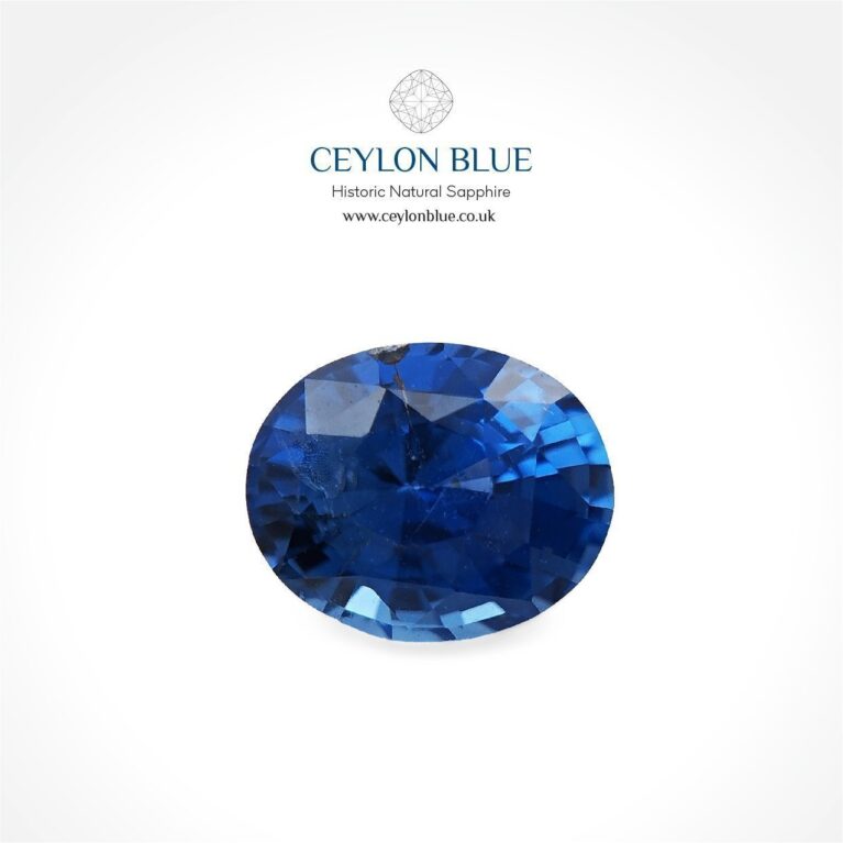 Peacock Blue Sapphire 0.91ct Oval Shape - CB 0002