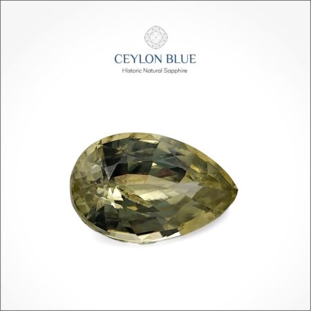 Greenish Yellow Sapphire 0.93ct Pear Shape - CB 0031