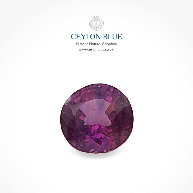 Pinkish Purple Sapphire 1.30ct Round Shape - CB 0167