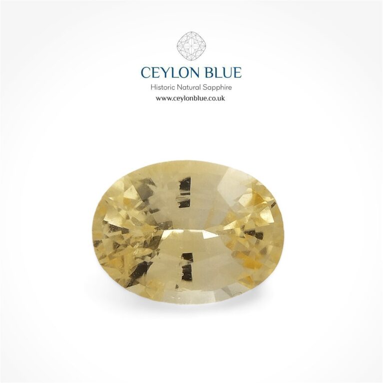 Light Yellow Sapphire 1.25ct Oval Shape - CB 0121