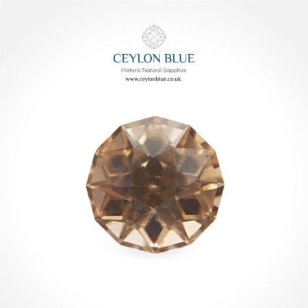 Peach Champagne Zircon 4.15ct Round Shape - CB 0055