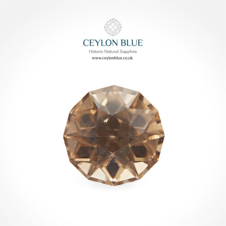 Peach Champagne Zircon 4.15ct Round Shape - CB 0055