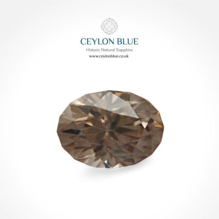 Peach Champagne Zircon 3.40ct Oval Shape - CB 0059