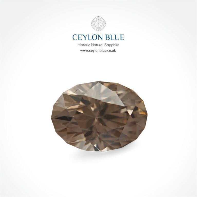 Peach Champagne Zircon 3.40ct Oval Shape - CB 0059