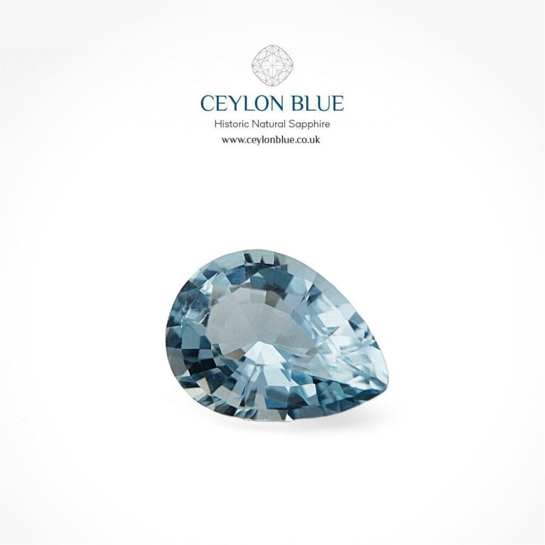 Aquamarine 1.42ct Greenish Blue Pear Shape - CB 0172
