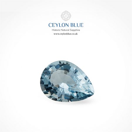 Aquamarine 1.42ct Greenish Blue Pear Shape - CB 0172