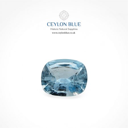 Aquamarine 1.73ct Greenish Blue Cushion Shape - CB 0174