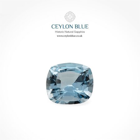 Aquamarine 1.26ct Greenish Blue Cushion Shape - CB 0176