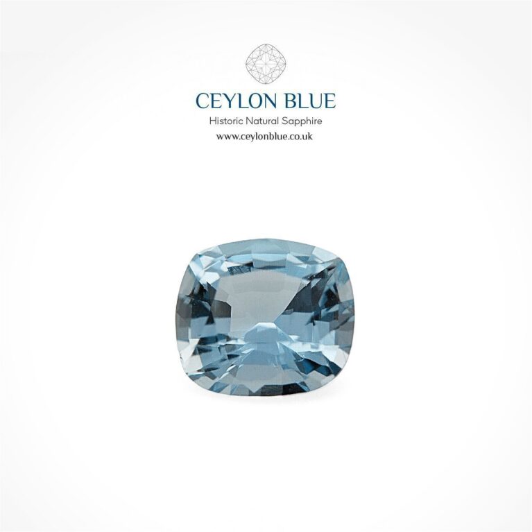Aquamarine 1.26ct Greenish Blue Cushion Shape - CB 0176