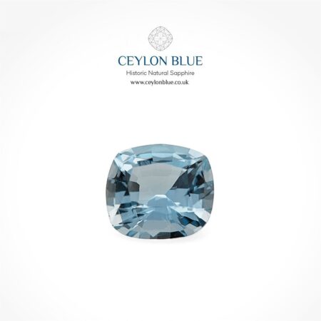 Aquamarine 1.26ct Greenish Blue Cushion Shape - CB 0176