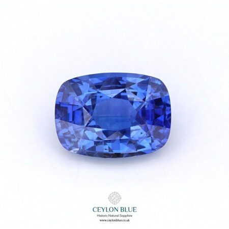 Blue Sapphire Unheated Cornflower Blue Cushion Shape 3.41ct CB 0256