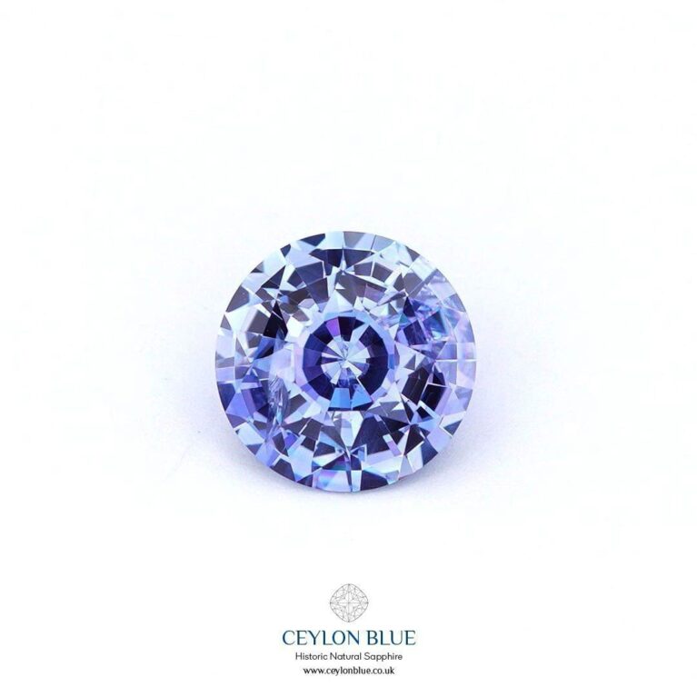 Blue Sapphire Unheated Violet Blue Round Shape 1.35ct CB 0240