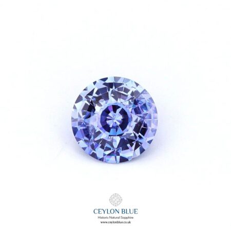 Blue Sapphire Unheated Violet Blue Round Shape 1.35ct CB 0240