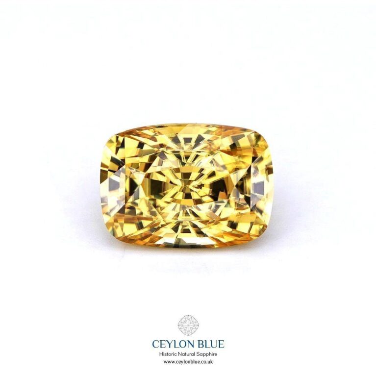 Yellow Zircon Unheated Cushion Shape 5.23ct CB 0245