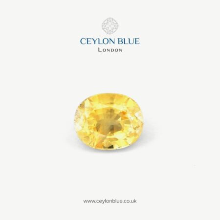 Natural Yellow Sapphire Gemstone Unheated Ceylon Oval Shape 2.15ct - CB 0285