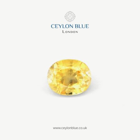 Natural Yellow Sapphire Gemstone Unheated Ceylon Oval Shape 2.15ct - CB 0285