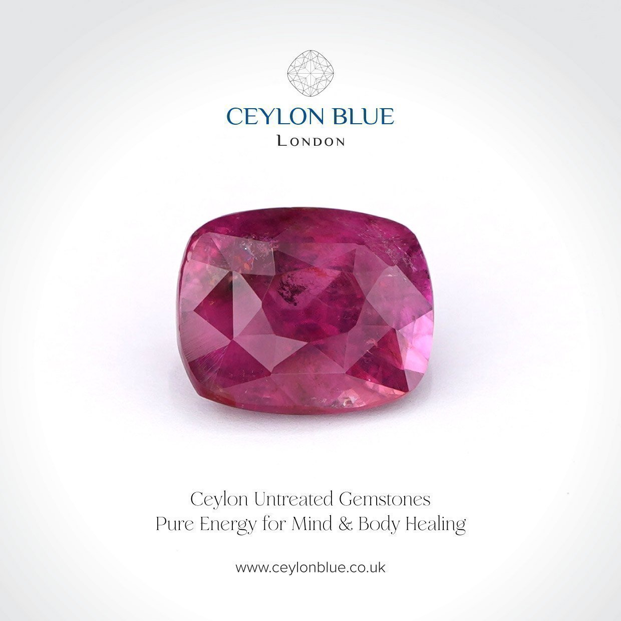 Ruby Gemstone Ceylon Royal Red Ruby 2.50 Ct - CB 0328 Natural Unheated