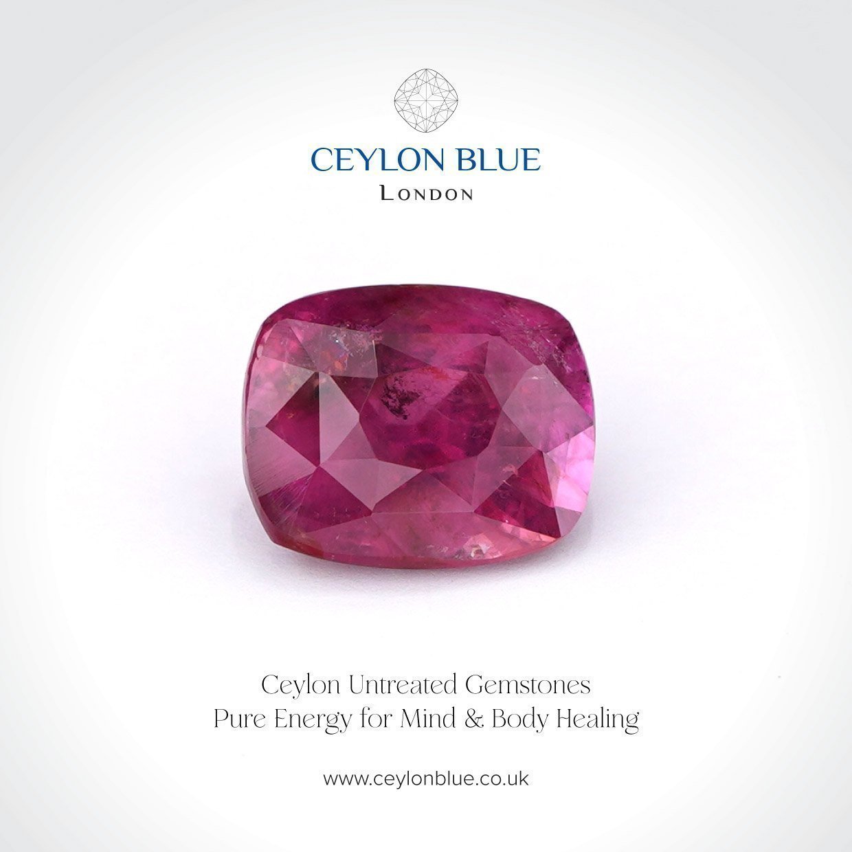 Ruby Gemstone Ceylon Royal Red Ruby 2.50 Ct - CB 0328 Natural Unheated