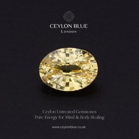 Natural Unheated Yellow Sapphire – 1.50ct Oval Cut Loose Gemstone (CB 0332)