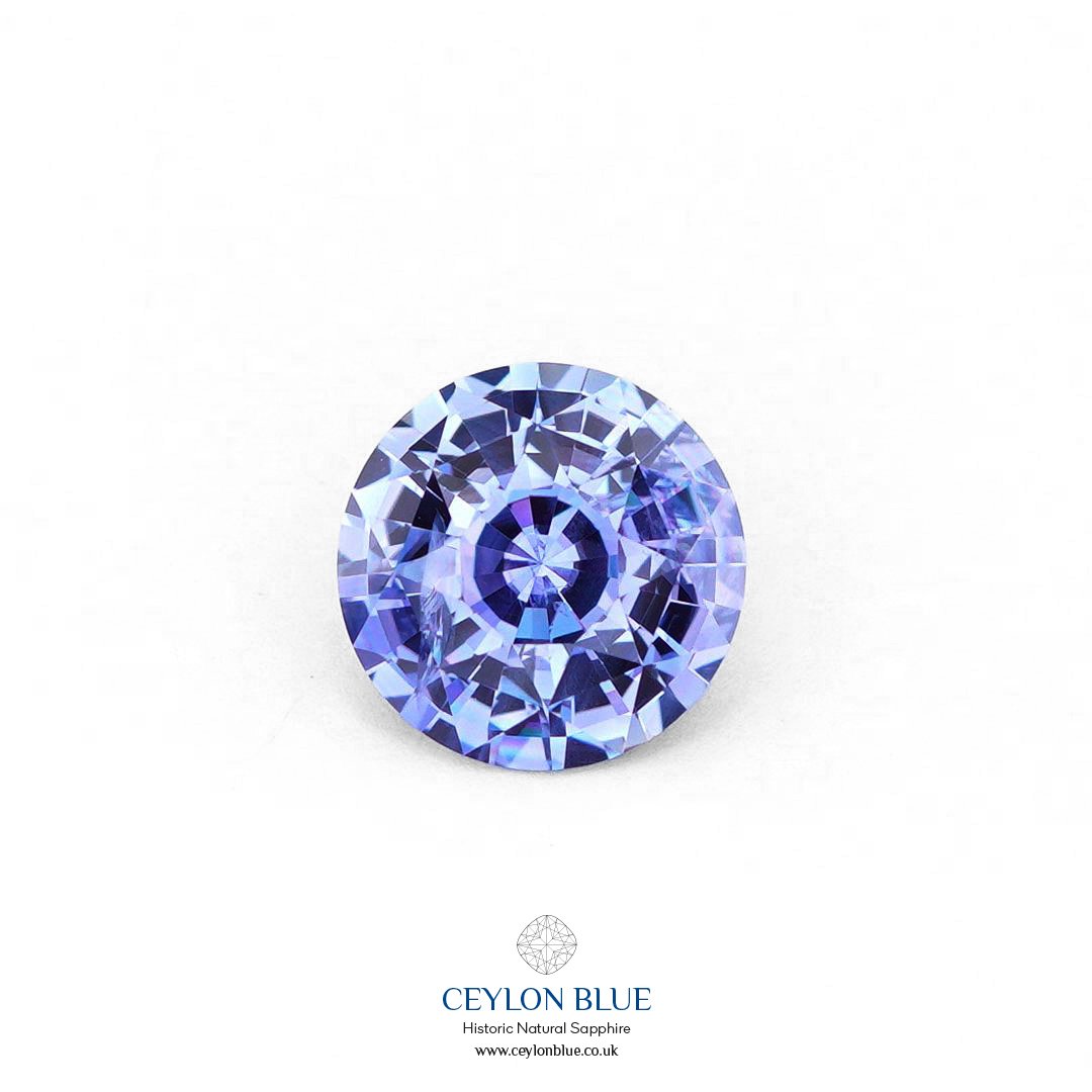 Blue-Sapphire-Unheated-Violet-Blue-Round-Shape-1.35ct-0240-1 Blue Sapphire Unheated Violet Blue Round Shape 1.35ct CB 0240 - Image 1
