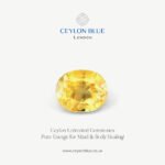 Natural Yellow Sapphire Gemstone Unheated Ceylon Oval Shape 2.15ct - CB 0285