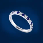 Kate’s Eternity Ring - 10ct White Gold Brilliant Cut Untreated Blue Sapphires & Natural Diamonds